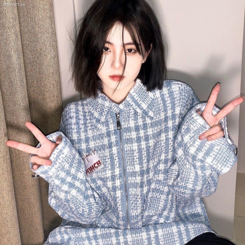 Áo khoác sweater có khóa kéo phong cách phương tây thời trang thu đông dành cho nữ