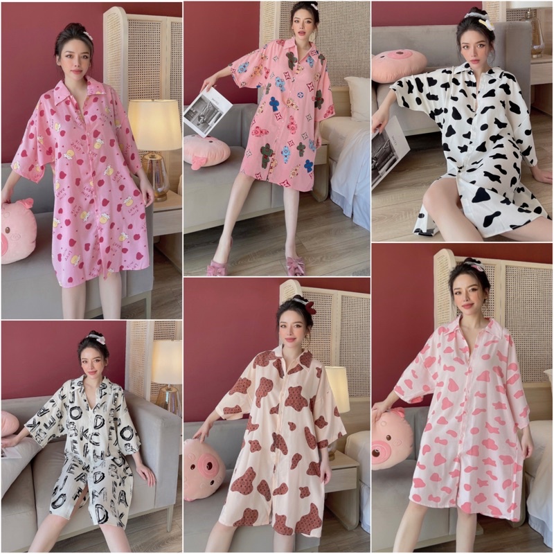 Đồ Ngủ Nữ Váy Lụa Bò Sữa Mặc Nhà Chất Liệu Cao Cấp VIZUKA