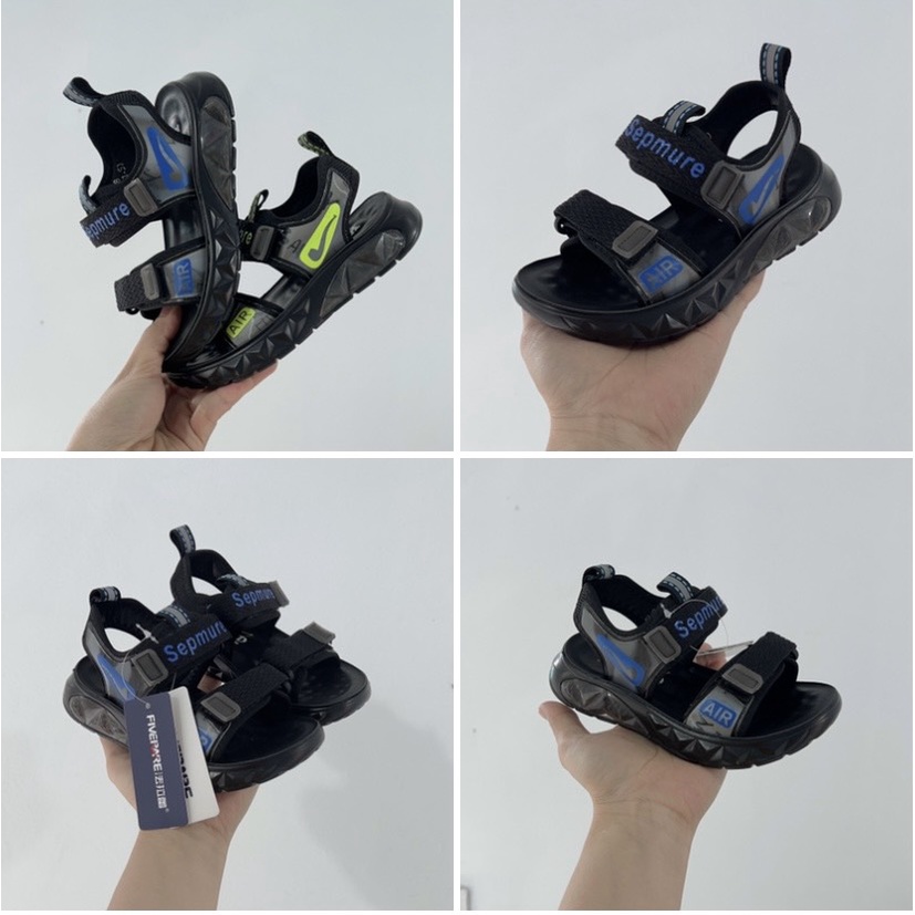 Sandal cho bé trai (sz26-sz41)- dép quai hậu cho bé đi học khâu đế nội địa siêu bền, siêu êm có quai dán tùy chỉnh 6607