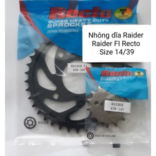 Nhông dĩa raider fi/satria/raider recto, size 14/39