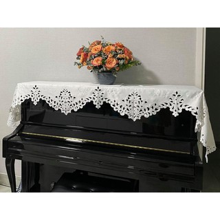 Khăn phủ dành cho đàn piano - màu trắng N1