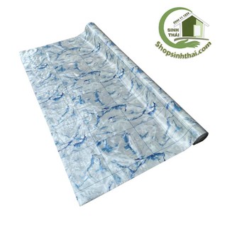 Thảm simili lót trải sàn giả đá hoa cương màu xanh dương - thảm nhựa pvc - 1m² - khổ 1m