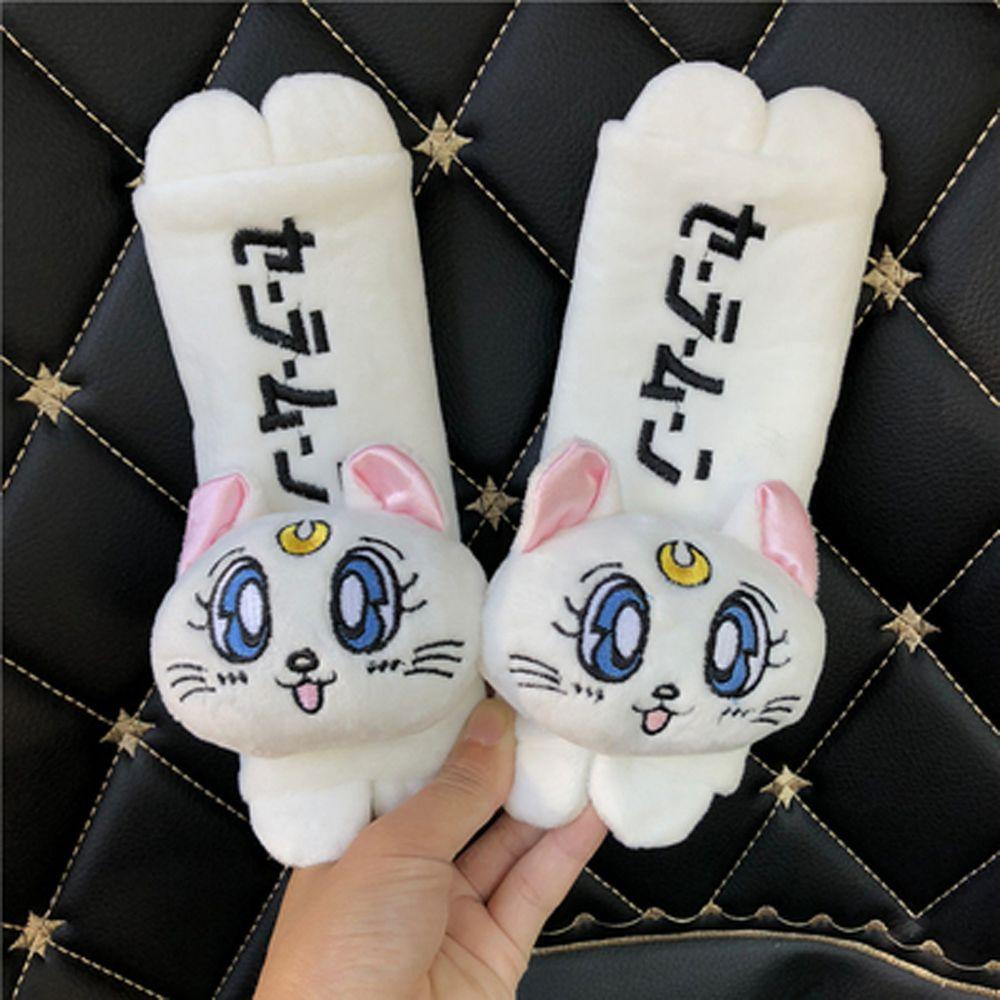 Gối Nhồi Bông Tựa Đầu Hình Mèo Hoạt Hình REBUY1 Cho Xe Hơi