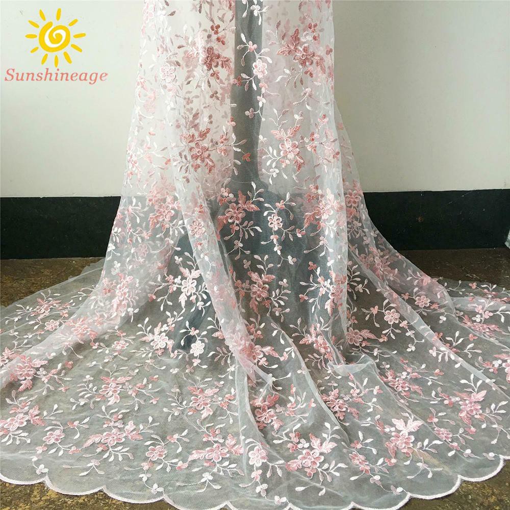 Vải Lưới Thêu Hoa Xinh Xắn 91x135cm