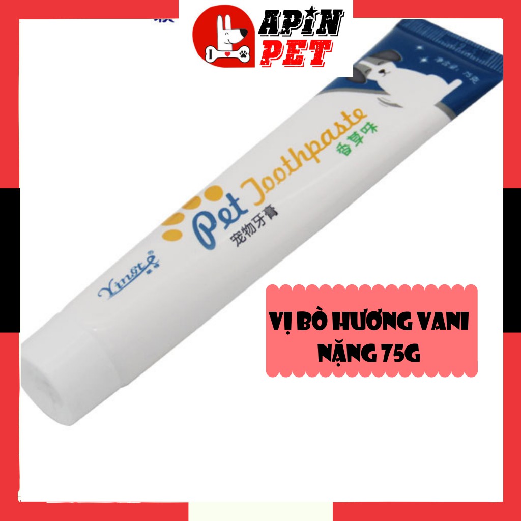 Kem Đánh Răng Cho Chó Vị Bò Hương Vani 75g