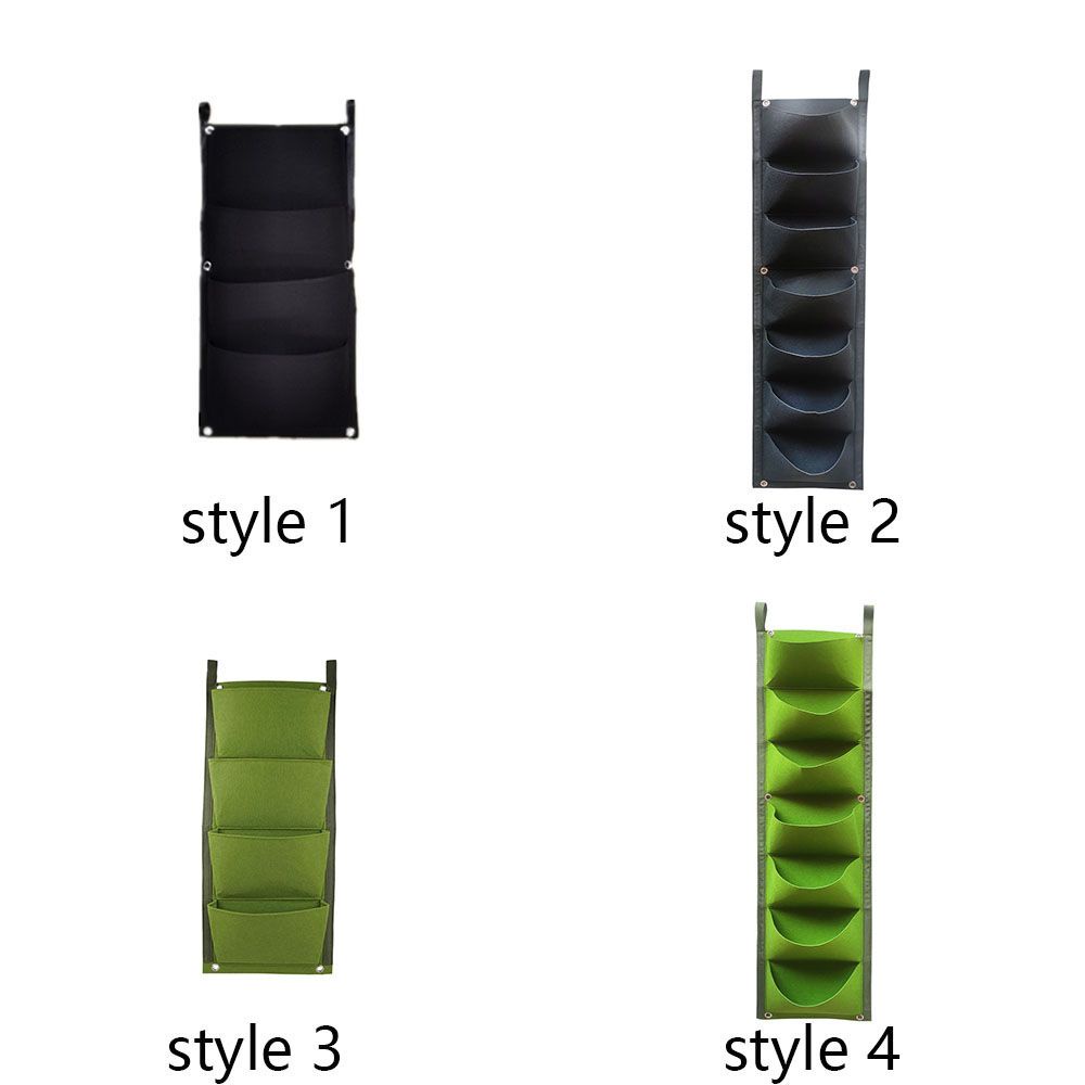 Túi Trồng Cây Treo Tường Bằng Vải Nỉ Nhiều Màu Sắc 4/7 Cổng Tiện Dụng