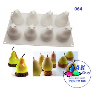 KHUÔN SILLICON 8 QUẢ LÊ (2504.012)
