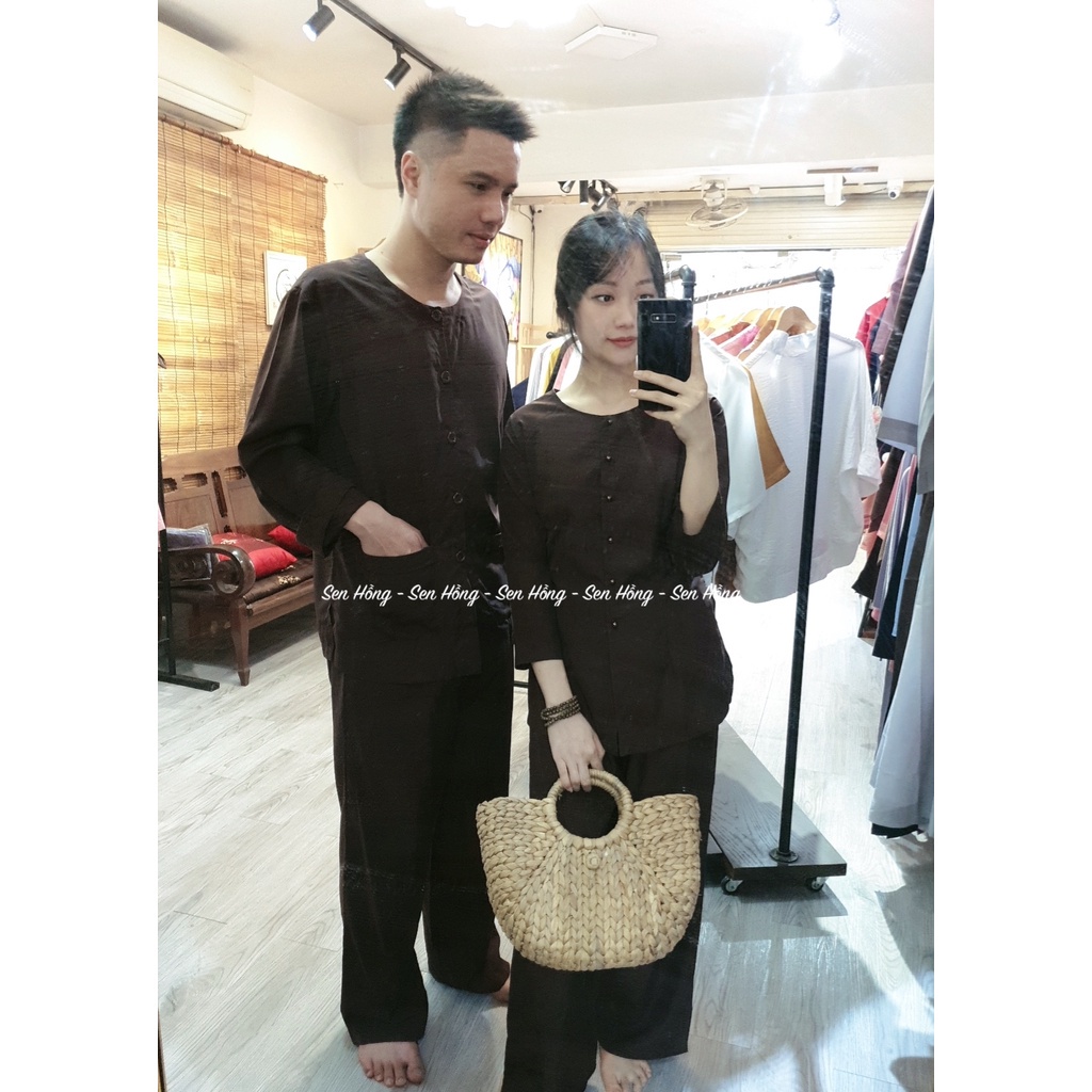 BÀ BA KATE NỮ 4 MÀU # đồ lam đi chùa đi chơi # bà ba truyền thống dáng trơn đính cúc ngọc B15