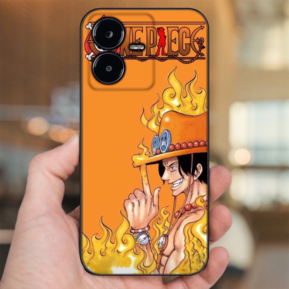 Ốp lưng Vivo Y22s viền đen in hình Ace One Piece