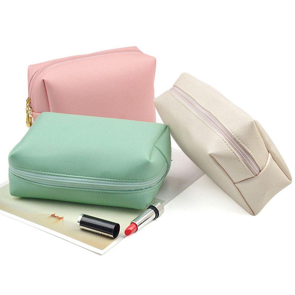 UUMIR Túi Đựng Mỹ Phẩm Màu Kẹo Trong Suốt Có Dây Kéo Ốp