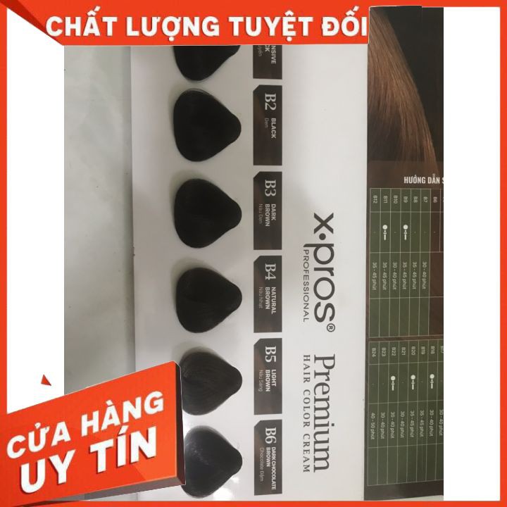 kem nhuộm tóc thuoc  nhuôm X.PROS 100m +oxy nhuộm phủ bạc và màu thời trang  lên màu chuẩn giữ màu bền