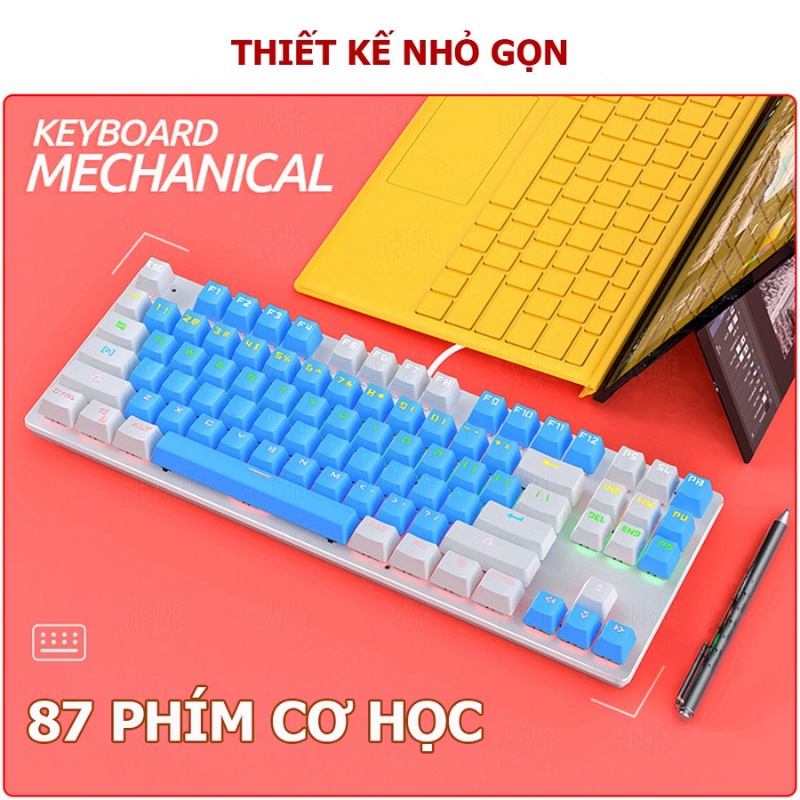 Bàn Phím Cơ Gaming K400 Full Đèn Led - Bàn Phím Máy Tính Game K400 Chống Nước Đèn LED 10 Chế Độ Nháy - Bảo Hành 12 Thang