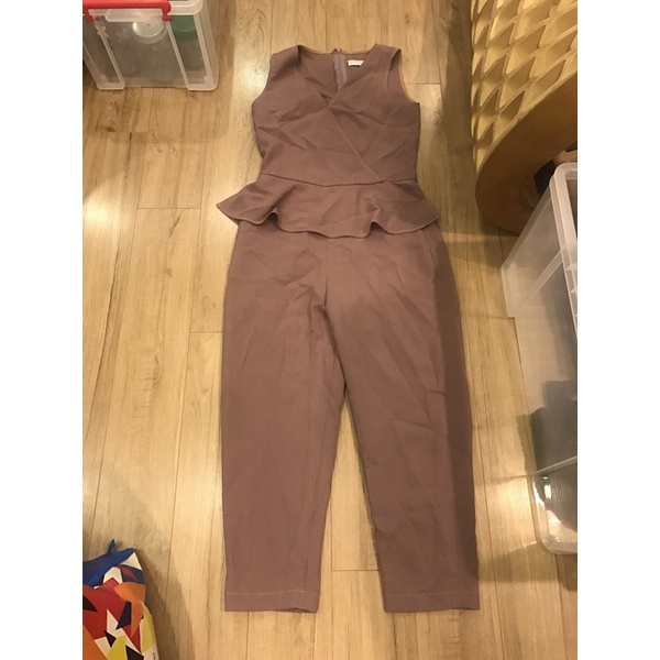 bộ jumpsuit dchic màu vỏ đỗ