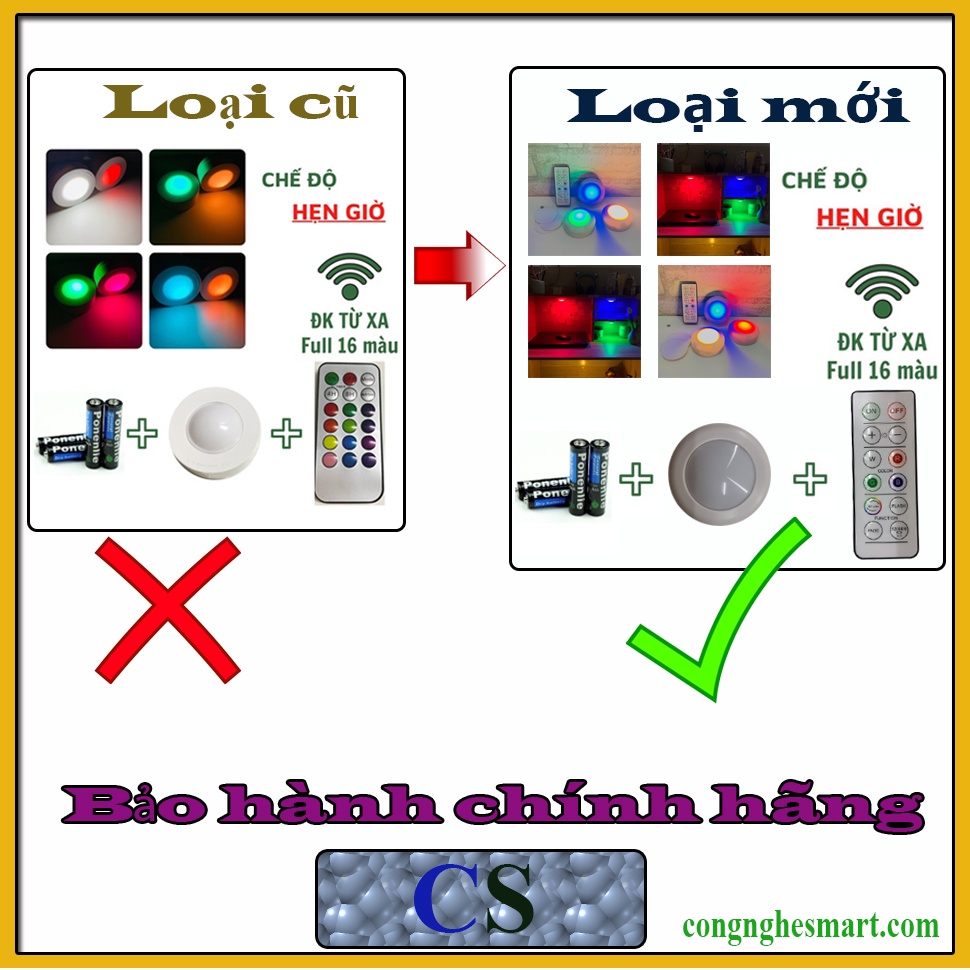 Đèn LED Dán tường Trang trí Phòng ngủ - ĐÈN LED Decor có điều khiển từ xa - HẸN GIỜ BẬT, TẮT