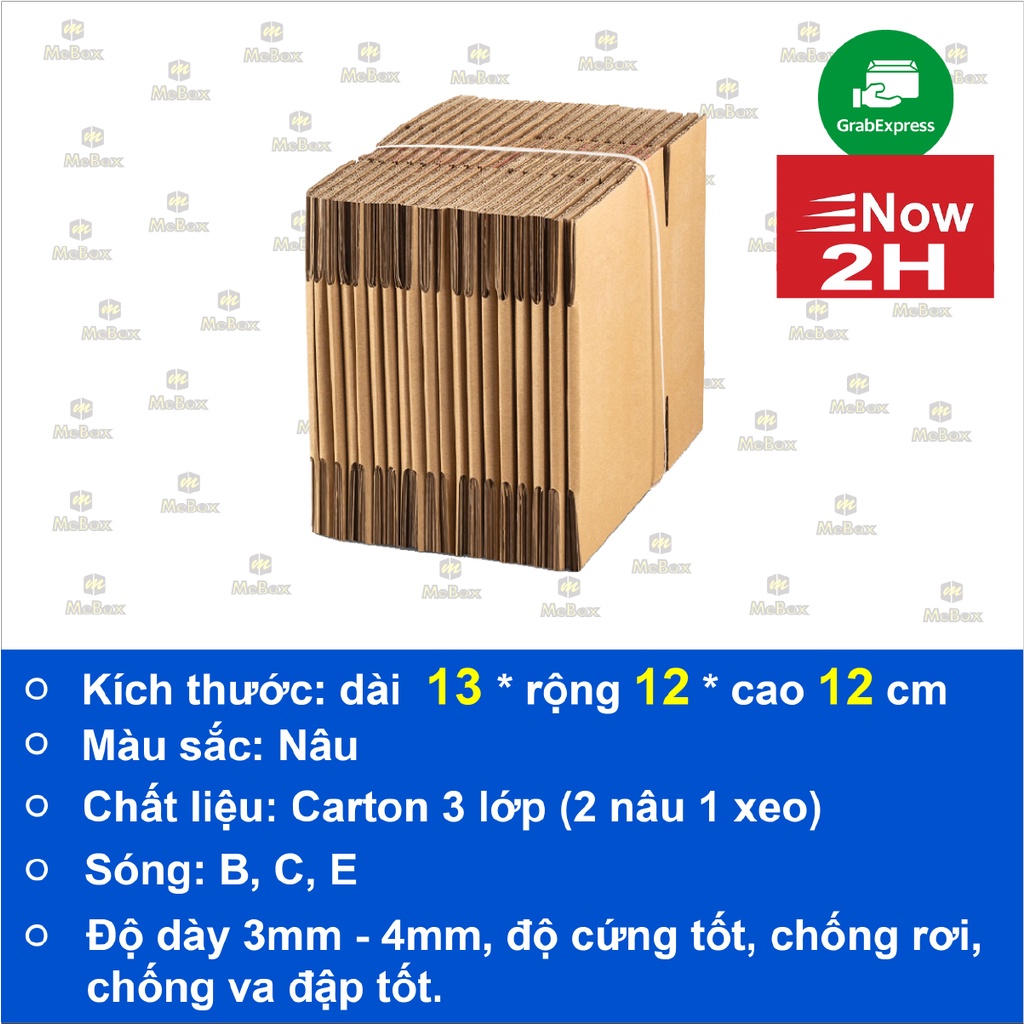 hộp giấy đóng hàng 13x12x12 bộ 10 cứng cáp