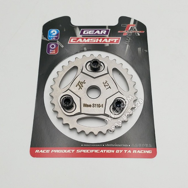 Bánh Cam TA Racing Tăng Chỉnh Dream, Wave S110, Winner, Sonic, Exciter, Raider, Satria, SH, Vario, Click