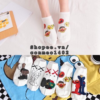 Set tất kaws tất unisex cổ ngắn nam nữ