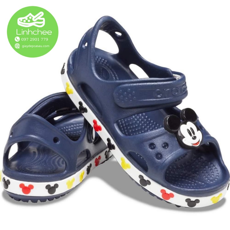 Sandal Cross Cho Bé Hình Mickey Màu Navy Bé Trai