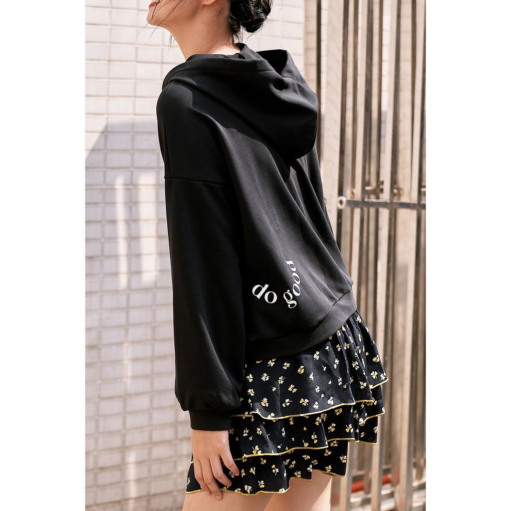 [Mã WABRWA15 giảm 15% đơn 300K] DOTTIE - Áo Khoác Thun Đen Nữ T0184 | BigBuy360 - bigbuy360.vn