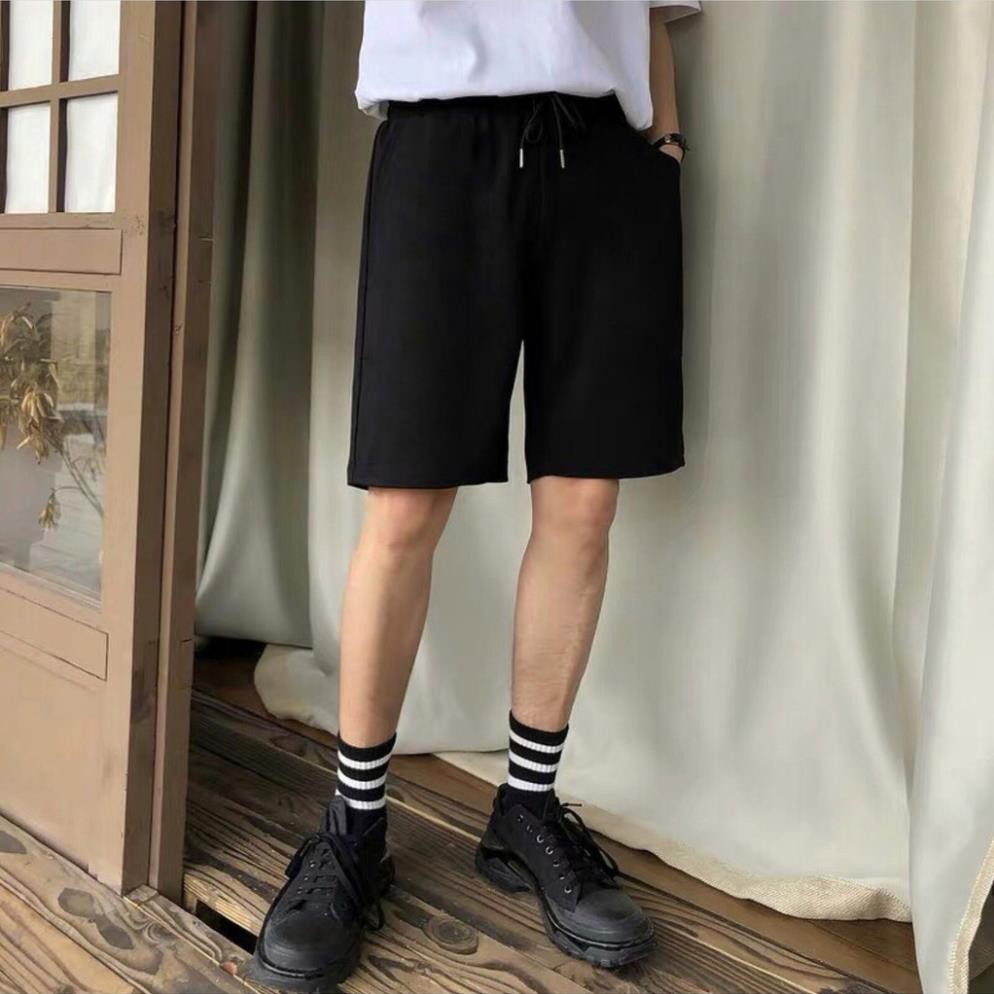 Quần ngố nam nữ 🔺FREESHIP🔺 Quần SHORT BASIC THUN ĐEN Unisex [quần short]  ྇