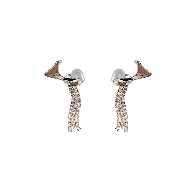 Bông Tai Hình Học Đính Đá Zircon Thời Trang Đơn Giản 19A1269