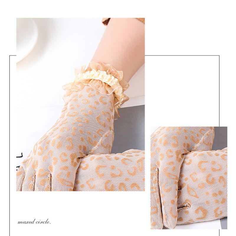 Găng Tay Ren Họa Tiết Da Báo Thời Trang Chất Lượng Cao