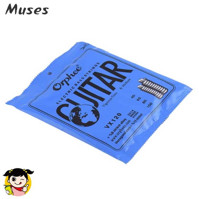 Muse07 Bộ 4/5/6 sợi dây đàn guitar bass Orphee VX series bằng hợp kim thép nickel