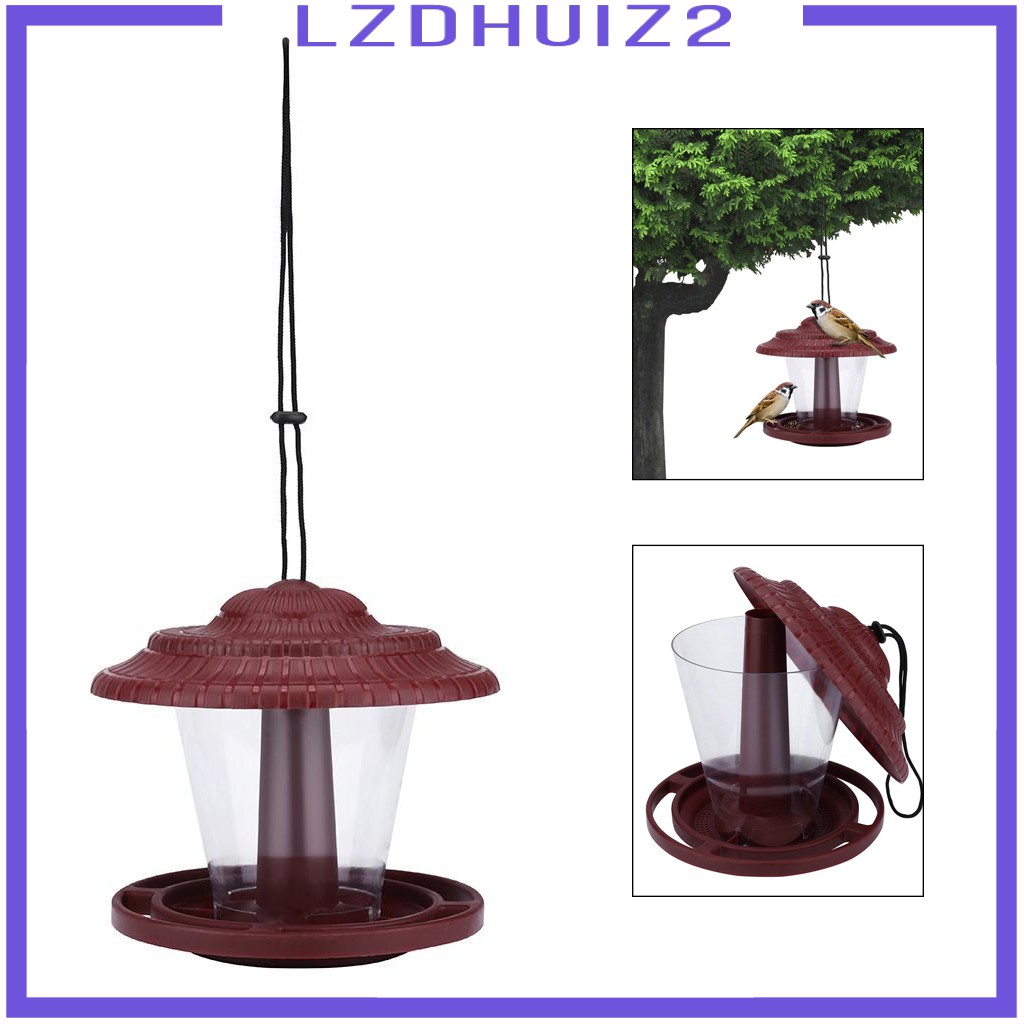 [Lzdhuiz] Hộp Đựng Thức Ăn Treo Chuồng Chim Hạt Giống Màu Xanh Lá Cây