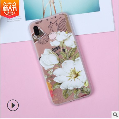 Ốp lưng huawei nova 3e / p20 Pro silicon in họa tiết hoa đẹp mắt