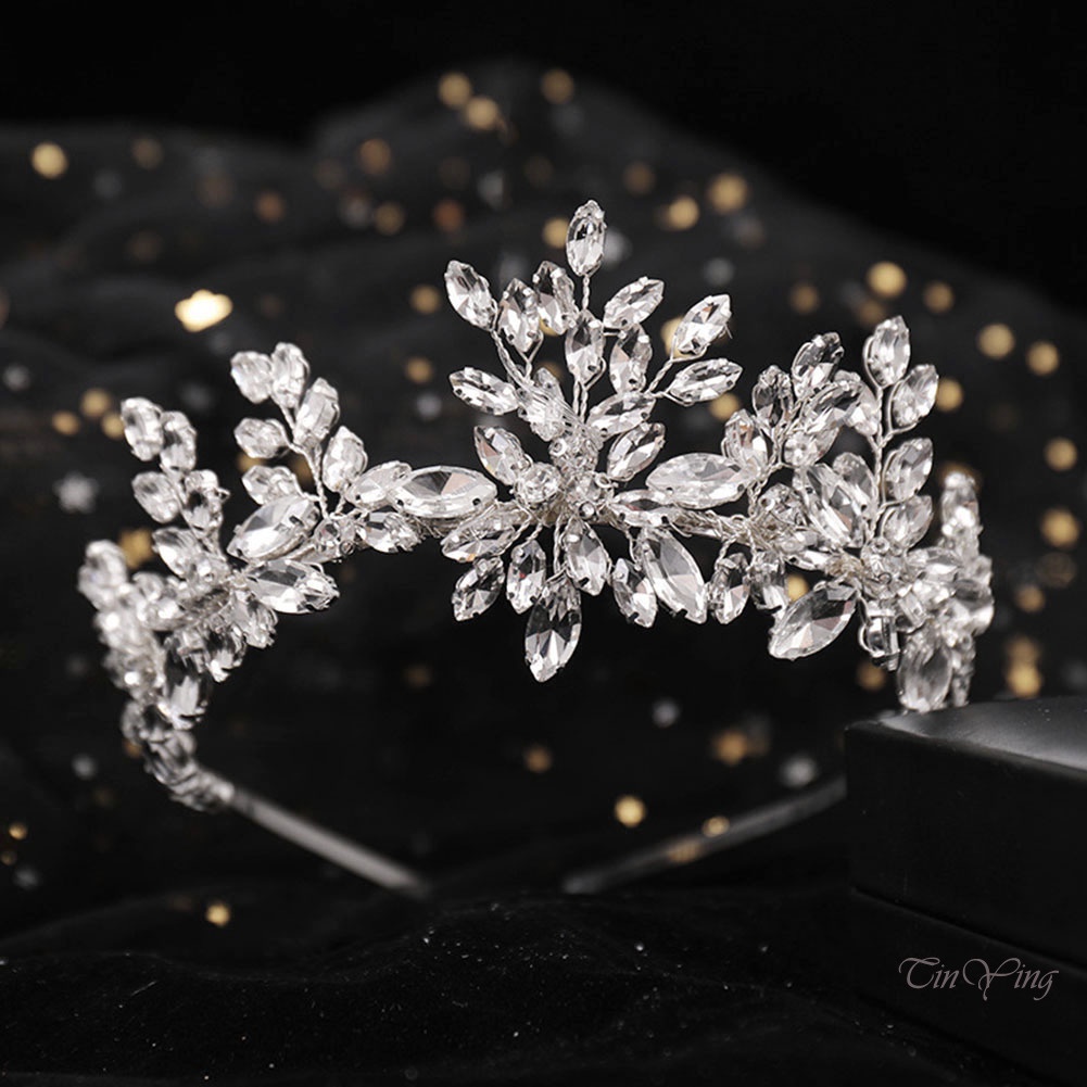 GETNOIVAS Băng Đô Cài Tóc Hình Lá Có Thể Điều Chỉnh Kích Thước Cho Cô Dâu