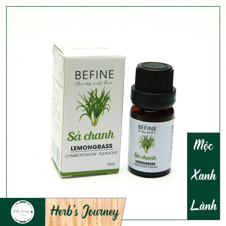 Tinh dầu Sả Chanh cao cấp - BEFINE - Tinh dầu nguyên chất chưng cất tự nhiên - Thơm phòng, đuổi muỗi chống muỗi đốt
