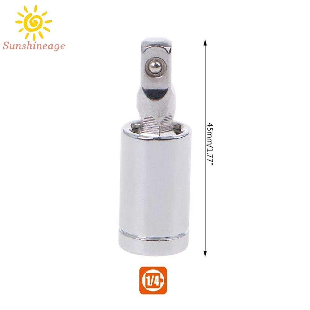 Universal-Joint 360°Ratchet Angle Extension Bar Socket Adapter 1/4 3/8 1/2