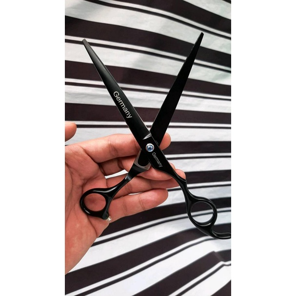 Kéo Cắt Tóc Chuyên Nghiệp Màu Đen Bằng Thép Không Gỉ 6 * 7 * 8 Inch