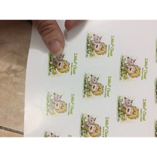 100 túi giấy và 1000 tem 4 cm, 1 gói mì