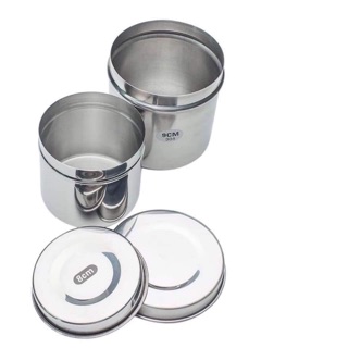hộp đựng bông , inox