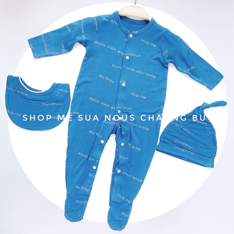 CHAANG Bộ body dài tay cho bé chất liệu cotton và sợi tre