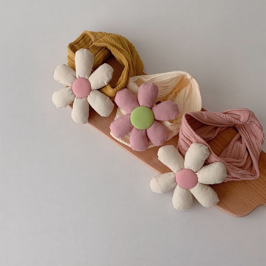 Băng đô turban hình hoa đáng yêu cho bé gái phong cách Hàn quốc