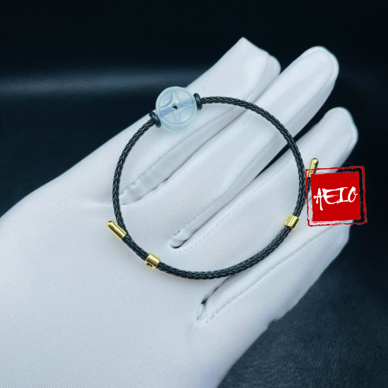 Lắc Tay Xu Kim Tiền Aqua ☯ Vòng Tay May Mắn ☯ Vòng Tay Phong Thuỷ Cải Vận Tài Lộc May Mắn