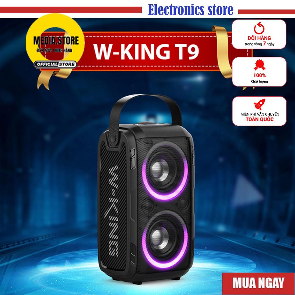 Loa bluetooth W-KING T9, Loa karaoke di động, công suất cao 80W, đèn led RGB+ KÈM 1 micro, âm thanh đỉnh cao, chất lượng