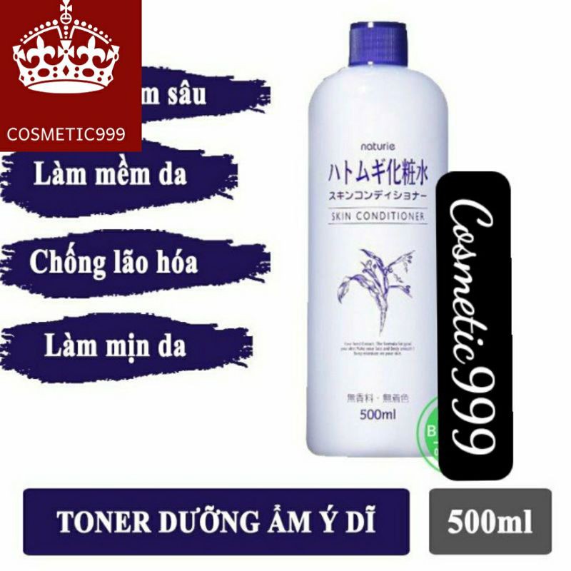 Nước hoa hồng ý dĩ, toner ý dĩ hatomugi naturie nhật bản chính hãng Cosmetic999