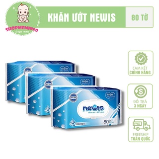 Khăn Ướt Newis Công Nghệ NaNo Không Mùi 80/100 Tờ