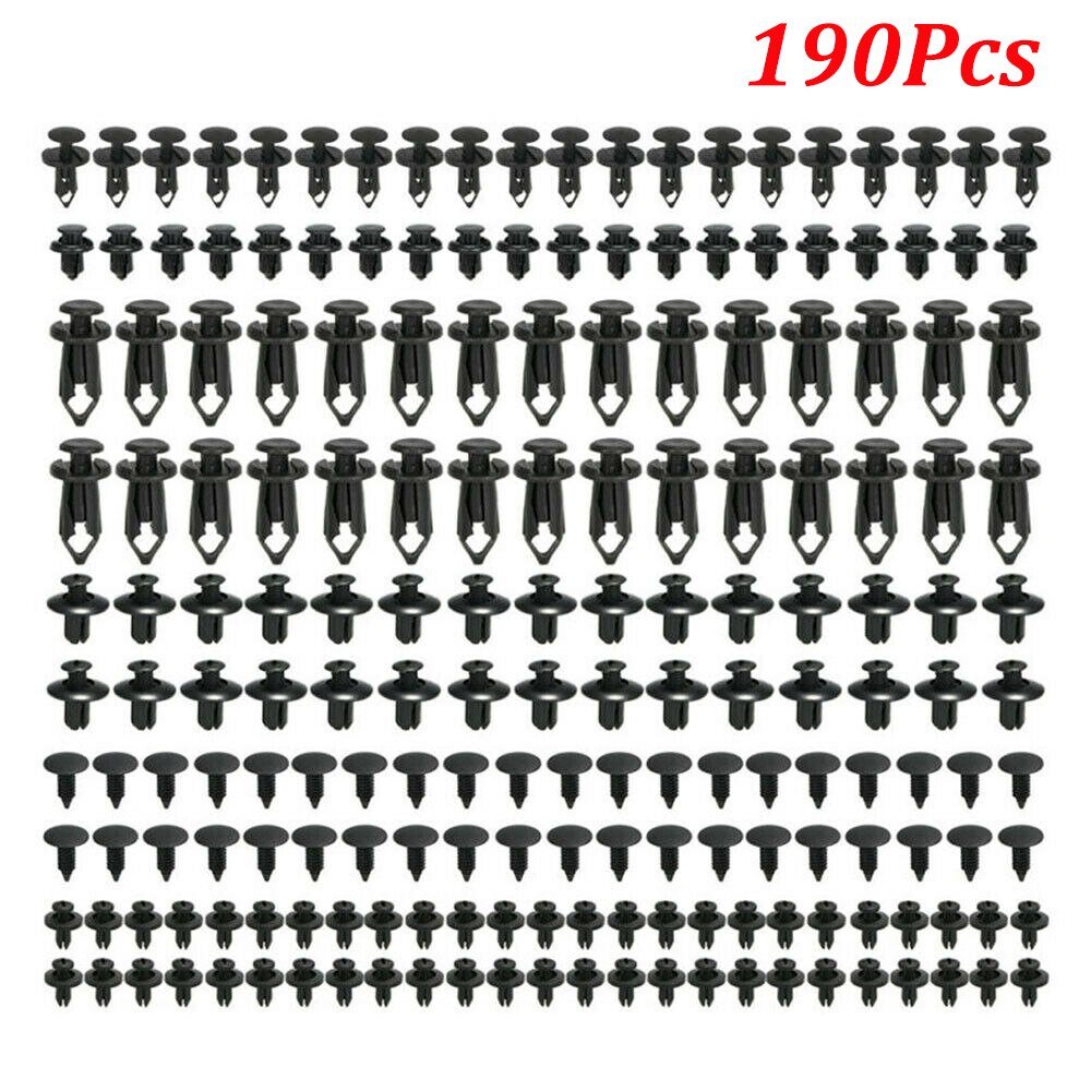 Set 190 kẹp đinh tán nhựa 6 kích cỡ cho nissan bmw toyota honda city jazz perodua myvi viva axia proton x70