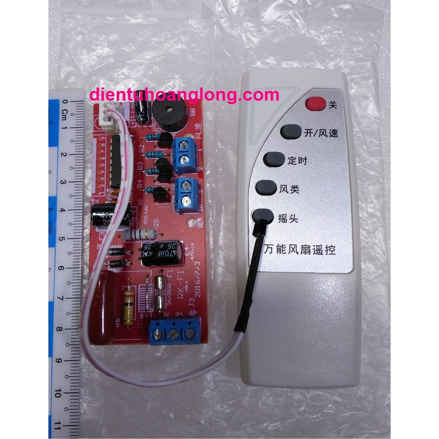 Bộ chế điều khiển từ xa cho quạt kèm remote tiếng Anh (vieo hướng dẫn)