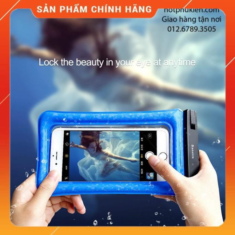 Túi chống nước Baseus cho điện thoại từ 6 inch kháng nước chuẩn IPx8 hàng cao cấp - Sản phẩm chính hãng