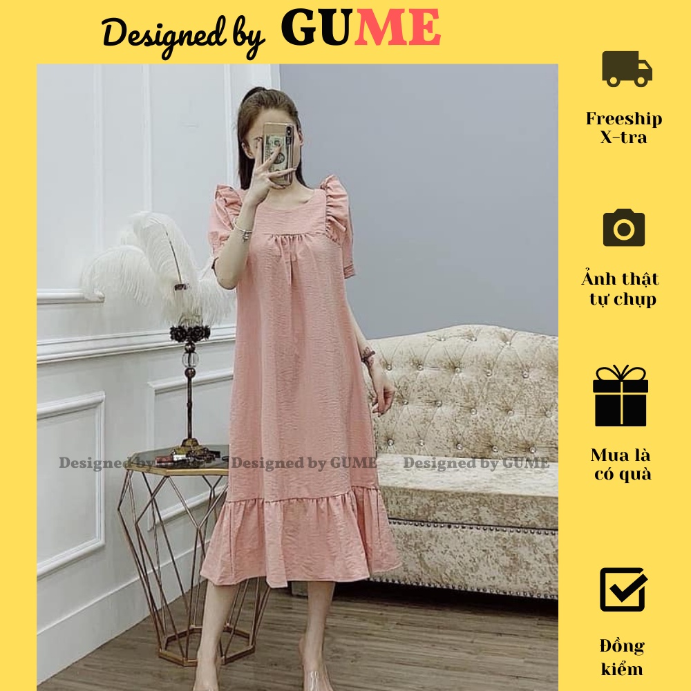 Váy Bầu Bigsize Thiết Kế Sở GUME Dáng Maxi Đuôi Cá Cánh Tiên Chất Vải Đũi Cao Cấp Mềm Mát size từ 40-100kg MB148