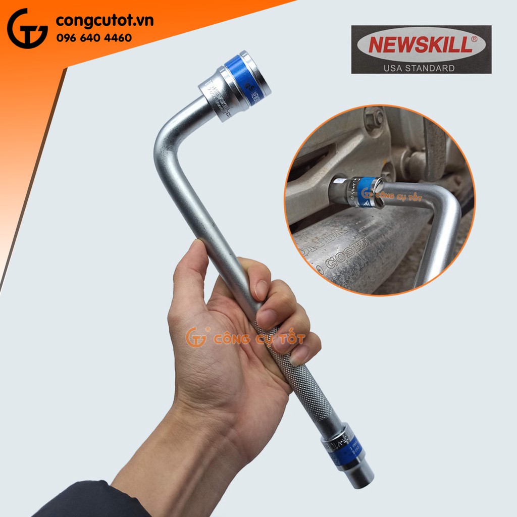 Bộ khẩu 10-24mm cần cong thép 50BV30 giàu Crôm hiệu NEWSKILL CL1270