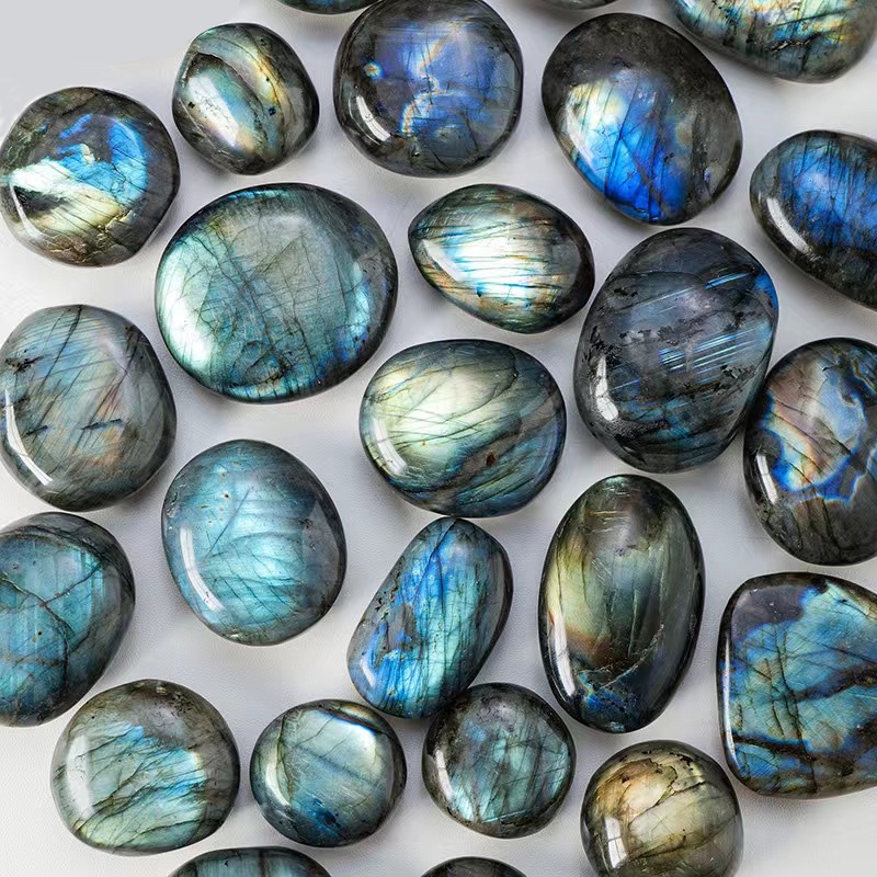 Đá cọ pha lê labradorite tự nhiên đá thật đèn flash mạnh đá quý màu xanh mặt trăng giảm căng thẳng lo lắng đá chữa bệnh năng lượng pha lê trang trí quà tặng cho phụ nữ