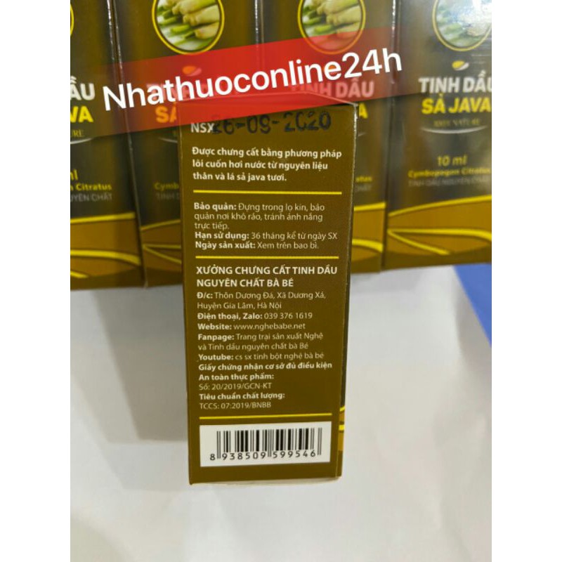 Tinh dầu Sả Java nguyên chất 100% (lọ 10ml)