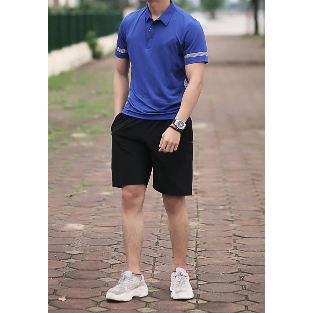 Bộ thể thao thun lạnh cổ in sườn hai bên cao cấp, phom 40-75kg | BigBuy360 - bigbuy360.vn