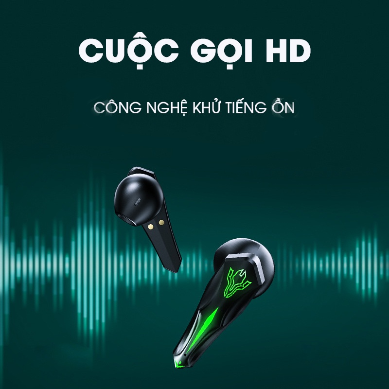 Tai nghe bluetooth Gaming Q35 TWS 5.0 Tai nghe gaming không dây bass mạnh mẽ có mic , độ trễ cực thấp Chính Hãng Pavu
